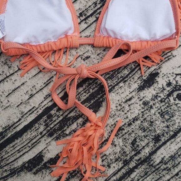 RVCA Waranway Fringed Bikini Triangle Top - Picture 8 of 11